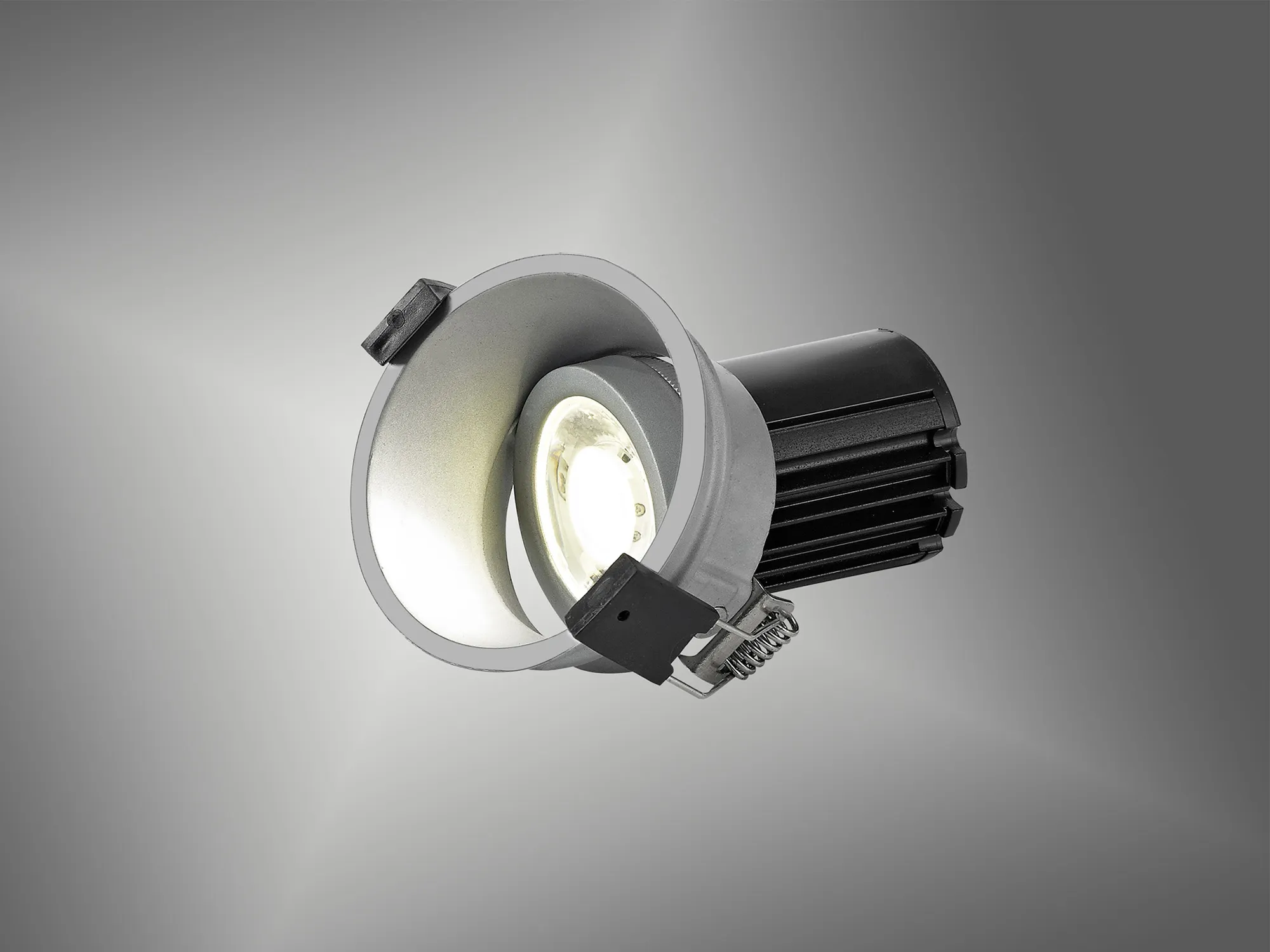 Bania A 10 Tridonic Powered 10W 2700K 710lm 36° CRI>90 LED Engine Silver Adjustable Recessed Spotlight, IP20 DM200918  Dlux Bania A 10